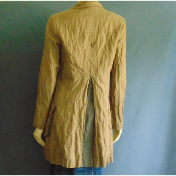 Cabi 840 Treasure Hunter Steampunk Khaki Gold Metal Jacket Coat M - Picture 9 of 15